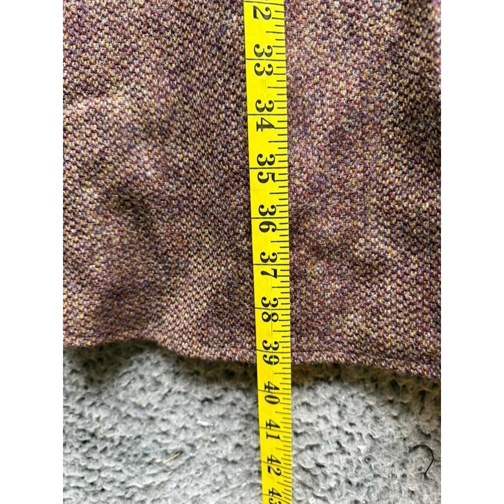 NWOT House of Bruar Ladies Velvet Wool Button Tweed Dress Midi Brown Size 16 - Picture 7 of 13